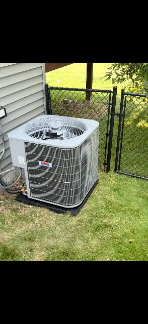 Installed air conditioning unit outside a home in Maple Grove, MN